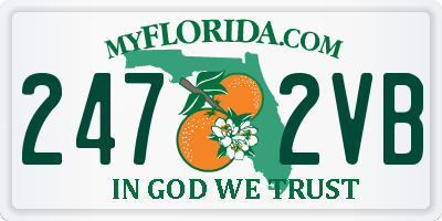 FL license plate 2472VB