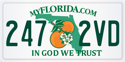 FL license plate 2472VD