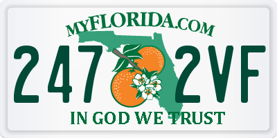 FL license plate 2472VF