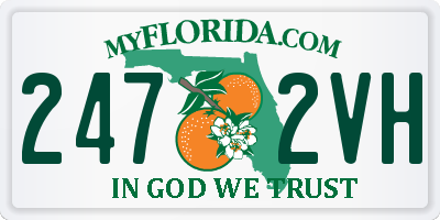 FL license plate 2472VH