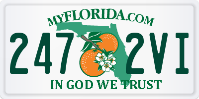 FL license plate 2472VI