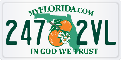 FL license plate 2472VL