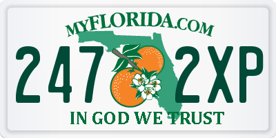 FL license plate 2472XP