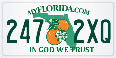 FL license plate 2472XQ