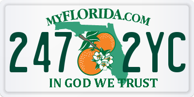 FL license plate 2472YC