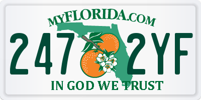 FL license plate 2472YF