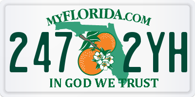 FL license plate 2472YH