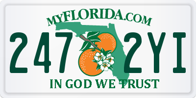 FL license plate 2472YI