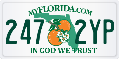 FL license plate 2472YP