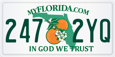 FL license plate 2472YQ