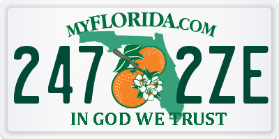 FL license plate 2472ZE