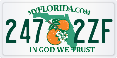 FL license plate 2472ZF