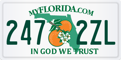FL license plate 2472ZL