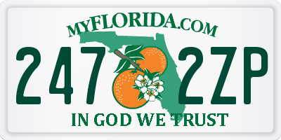 FL license plate 2472ZP