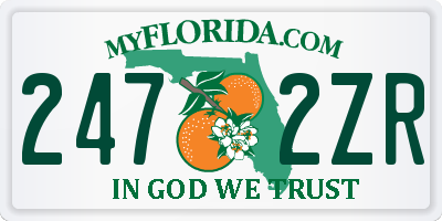 FL license plate 2472ZR