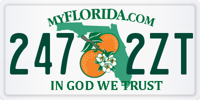 FL license plate 2472ZT