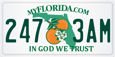 FL license plate 2473AM