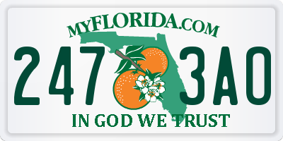 FL license plate 2473AO