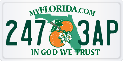 FL license plate 2473AP