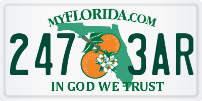 FL license plate 2473AR
