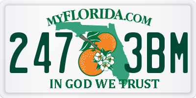 FL license plate 2473BM