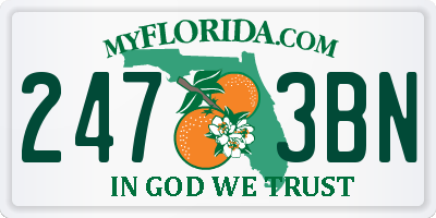 FL license plate 2473BN