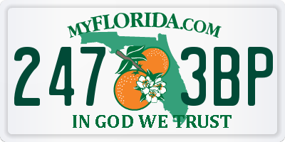 FL license plate 2473BP