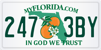 FL license plate 2473BY