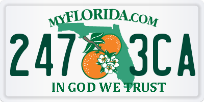 FL license plate 2473CA