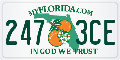 FL license plate 2473CE