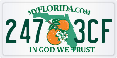 FL license plate 2473CF