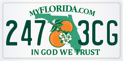 FL license plate 2473CG