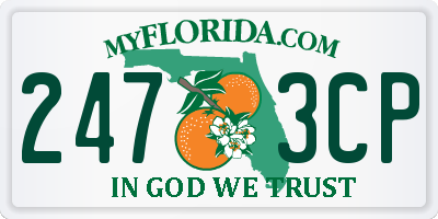 FL license plate 2473CP