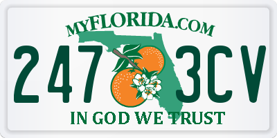 FL license plate 2473CV
