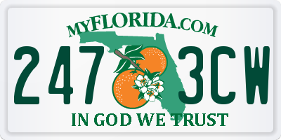FL license plate 2473CW