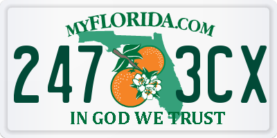 FL license plate 2473CX