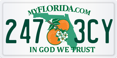 FL license plate 2473CY
