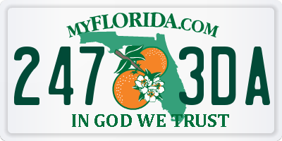 FL license plate 2473DA