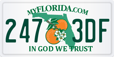 FL license plate 2473DF