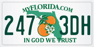 FL license plate 2473DH