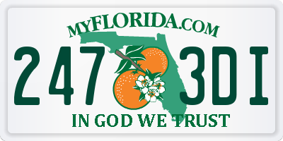 FL license plate 2473DI