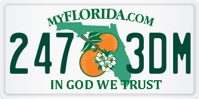 FL license plate 2473DM