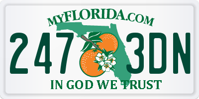 FL license plate 2473DN