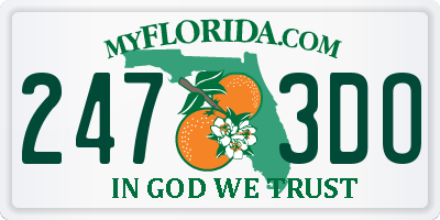 FL license plate 2473DO