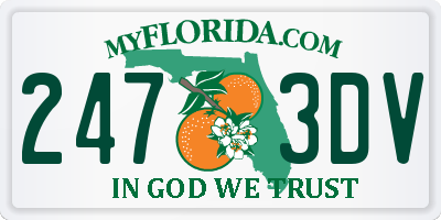 FL license plate 2473DV