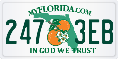 FL license plate 2473EB