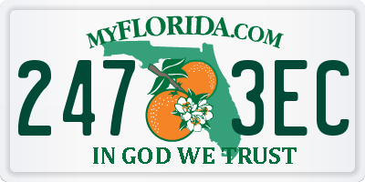 FL license plate 2473EC