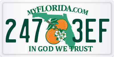 FL license plate 2473EF