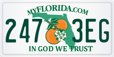 FL license plate 2473EG