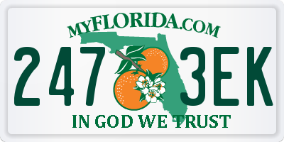 FL license plate 2473EK